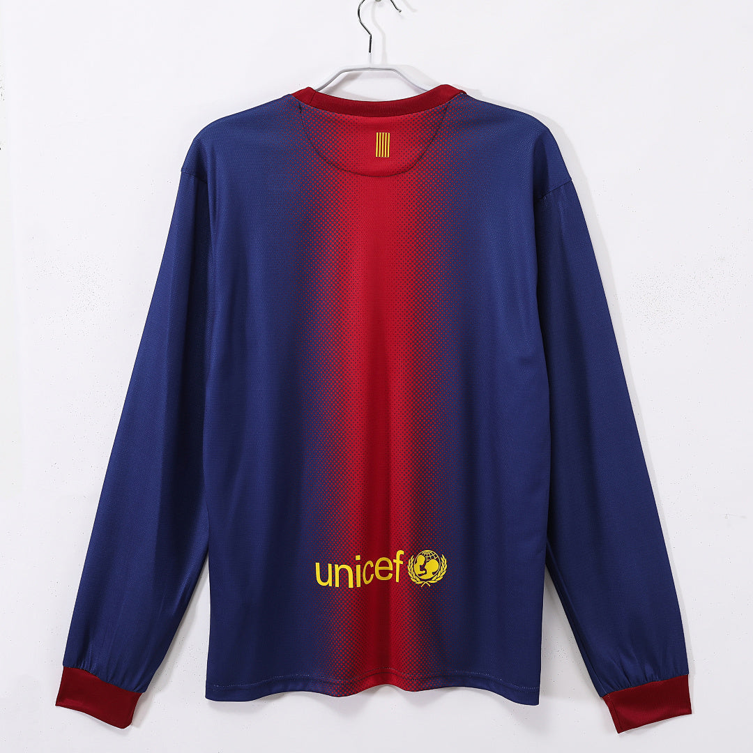 Barcelona 2012/13 Home Long Sleeve Retro Jersey - Back