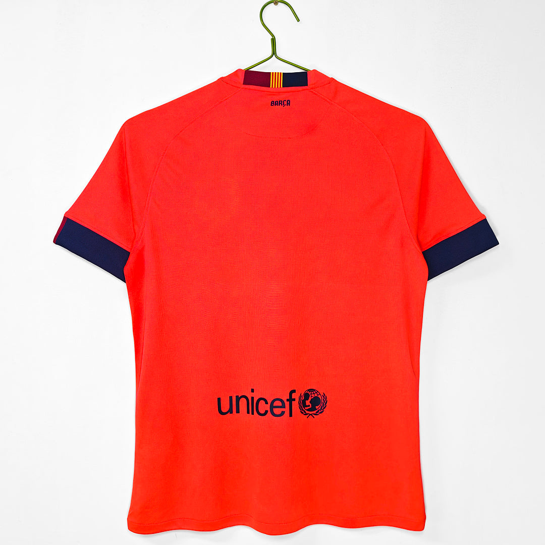 Barcelona 2014/15 Away Orange Retro Jersey - Back