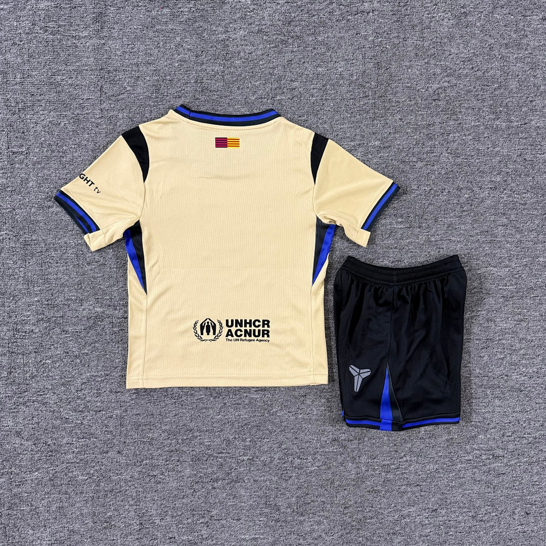 Barcelona 2025/26 Away Kids Football Kit - Back