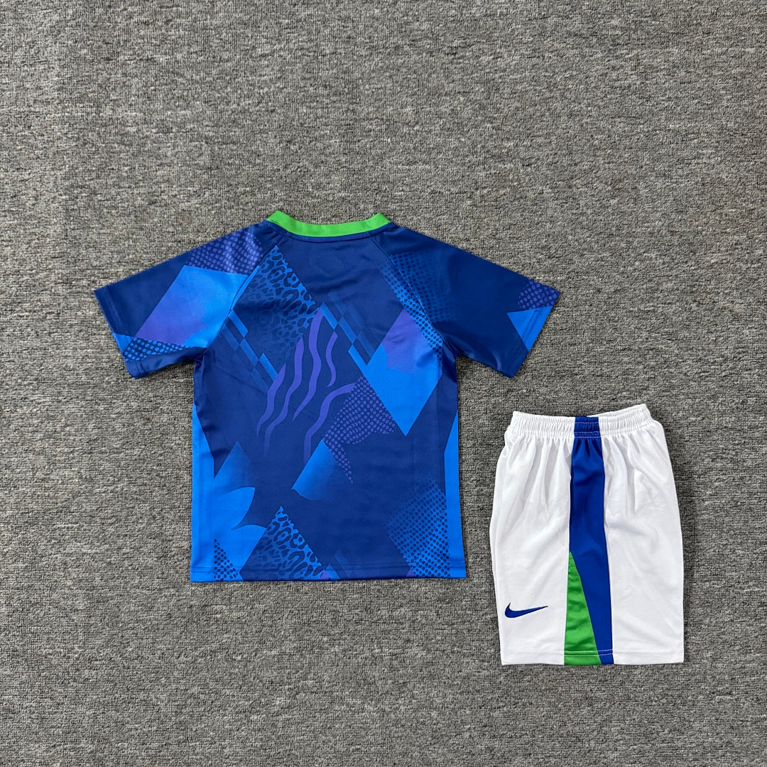 Brazil 2025/26 Away Kids Football Kit - Back