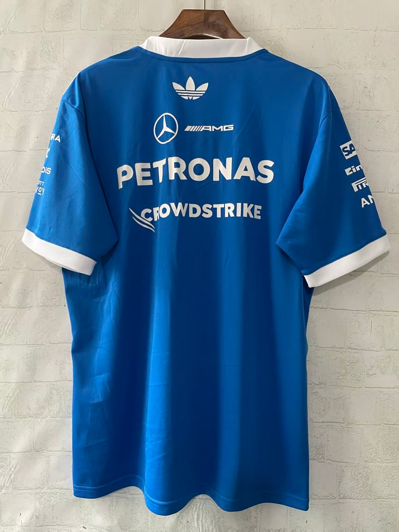 Mercedes-AMG Petronas 2026 Blue Retro Style F1 Jersey - back