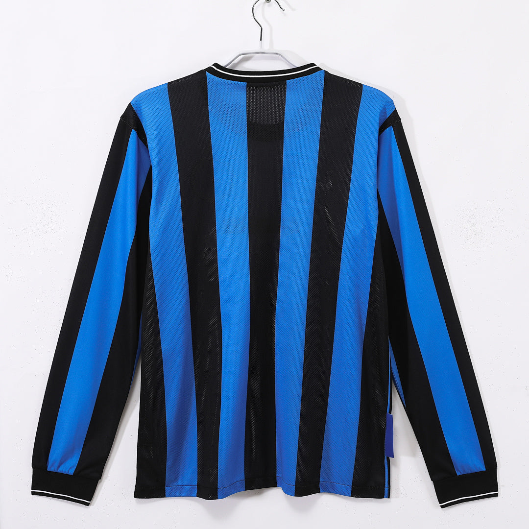 Inter Milan 2009/10 Home Long Sleeve Retro Jersey - Back