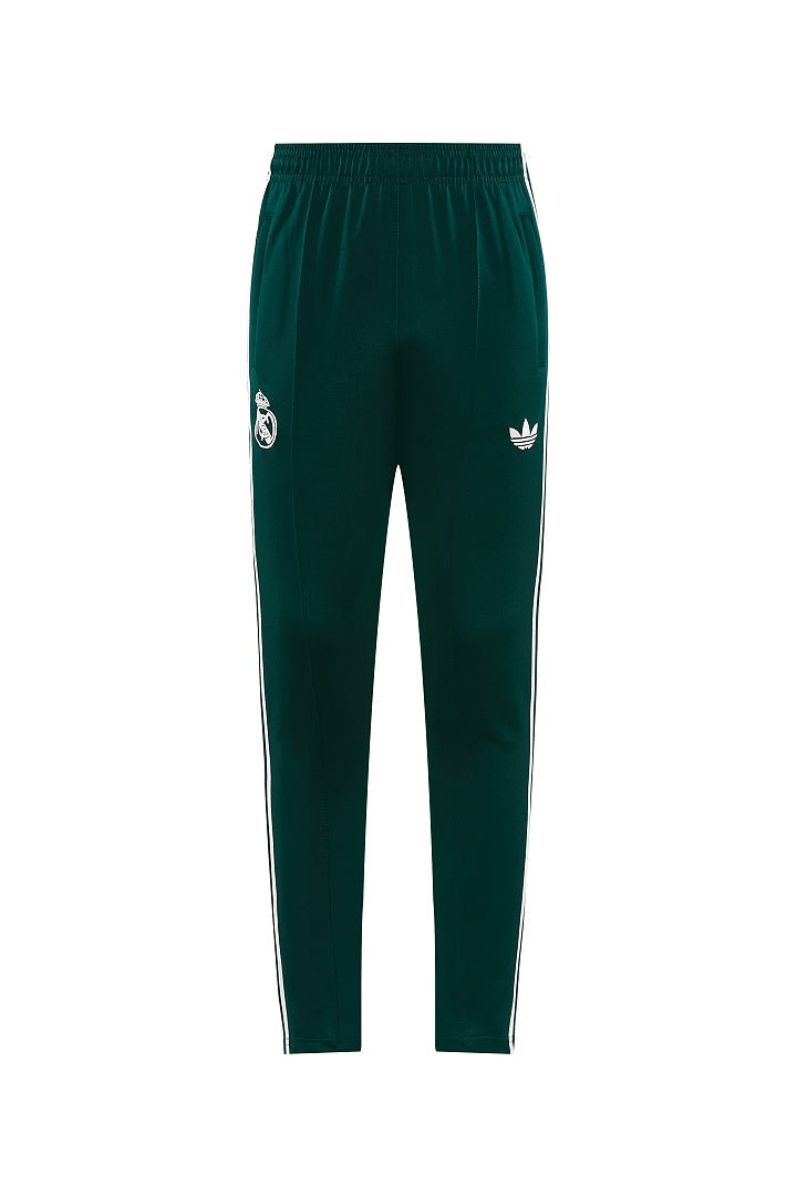 2026/27 Real Madrid Design 08 Full-Zip Training Suit - Cream/Dark Green - pants front