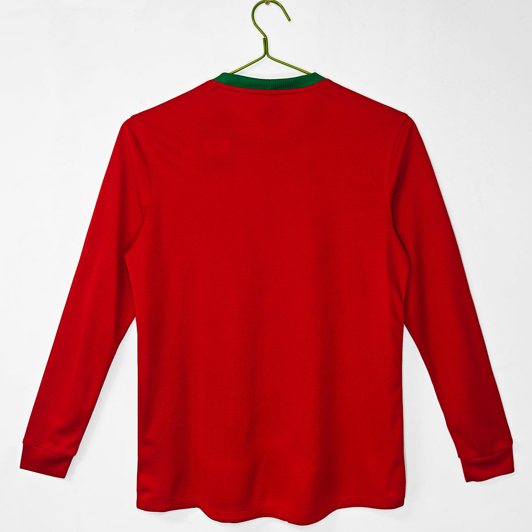 Portugal 2012 Home Long Sleeve Retro Jersey - Back