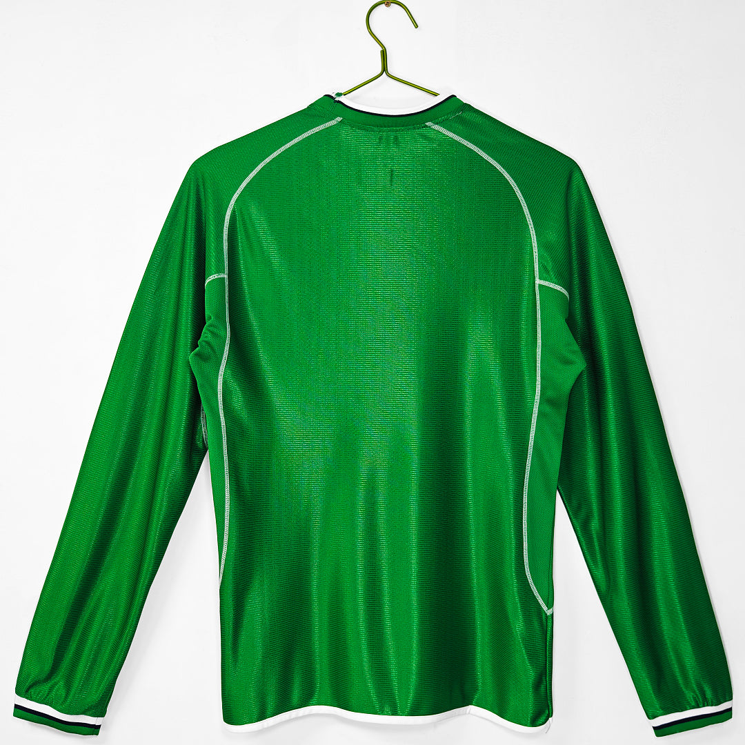 Ireland 2002 Home Long Sleeve Retro Jersey - Back