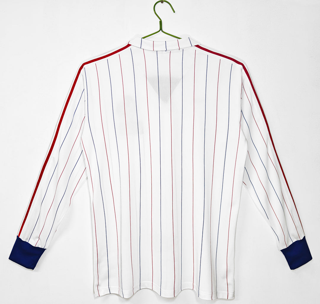 France 1980/82 Away Long Sleeve Retro Jersey - Back