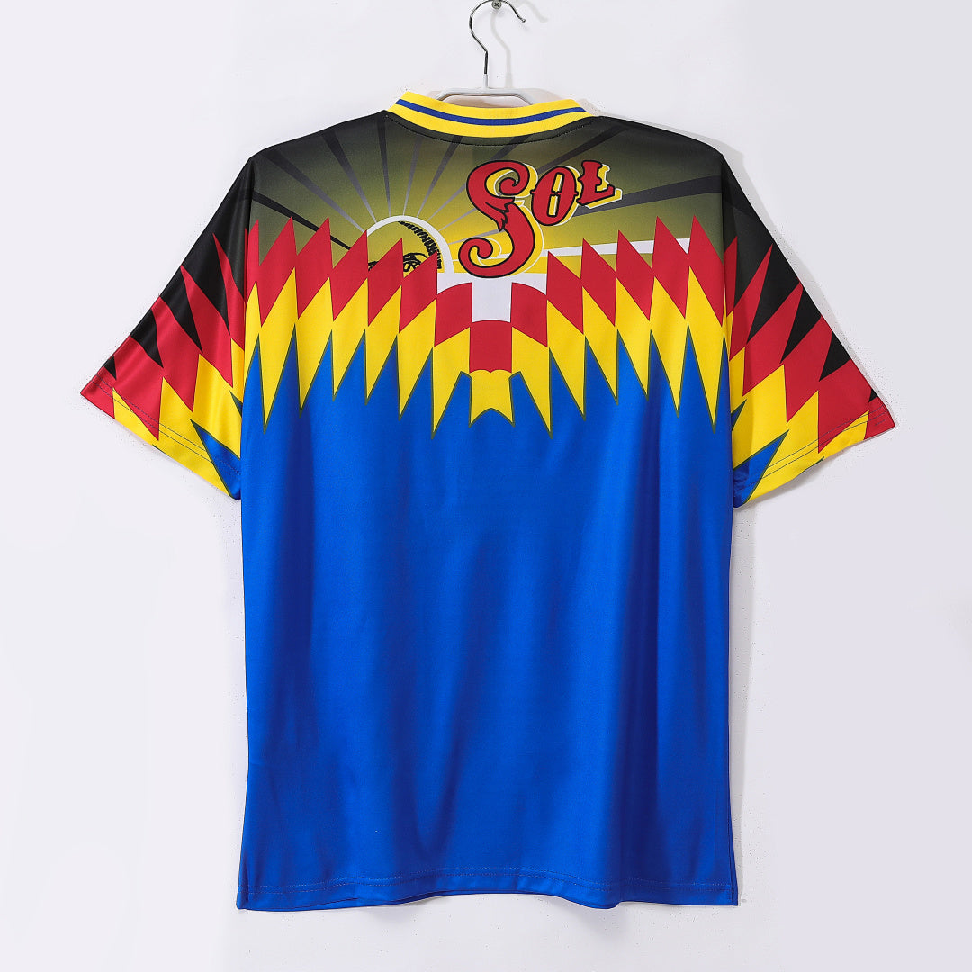 Club America 1995 Away Blue Retro Jersey - Back