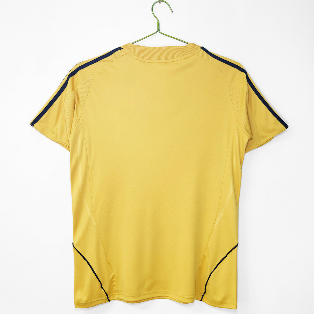Spain 2008 Away Gold Retro Jersey - Back