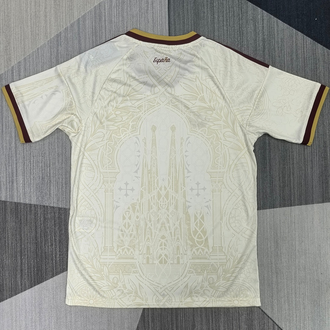 Spain 2026/27 Gold Special Edition Fan Version Jersey - Back