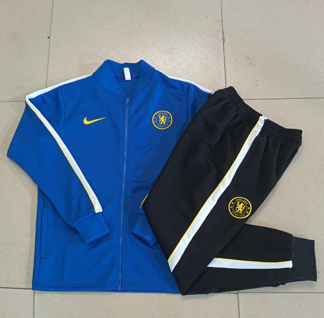 2026/27 Chelsea Full-Zip Training Suit – Royal Blue/Black - full set real photo