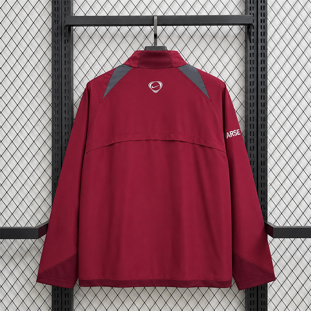 Arsenal Burgundy Classic Retro Windbreaker back