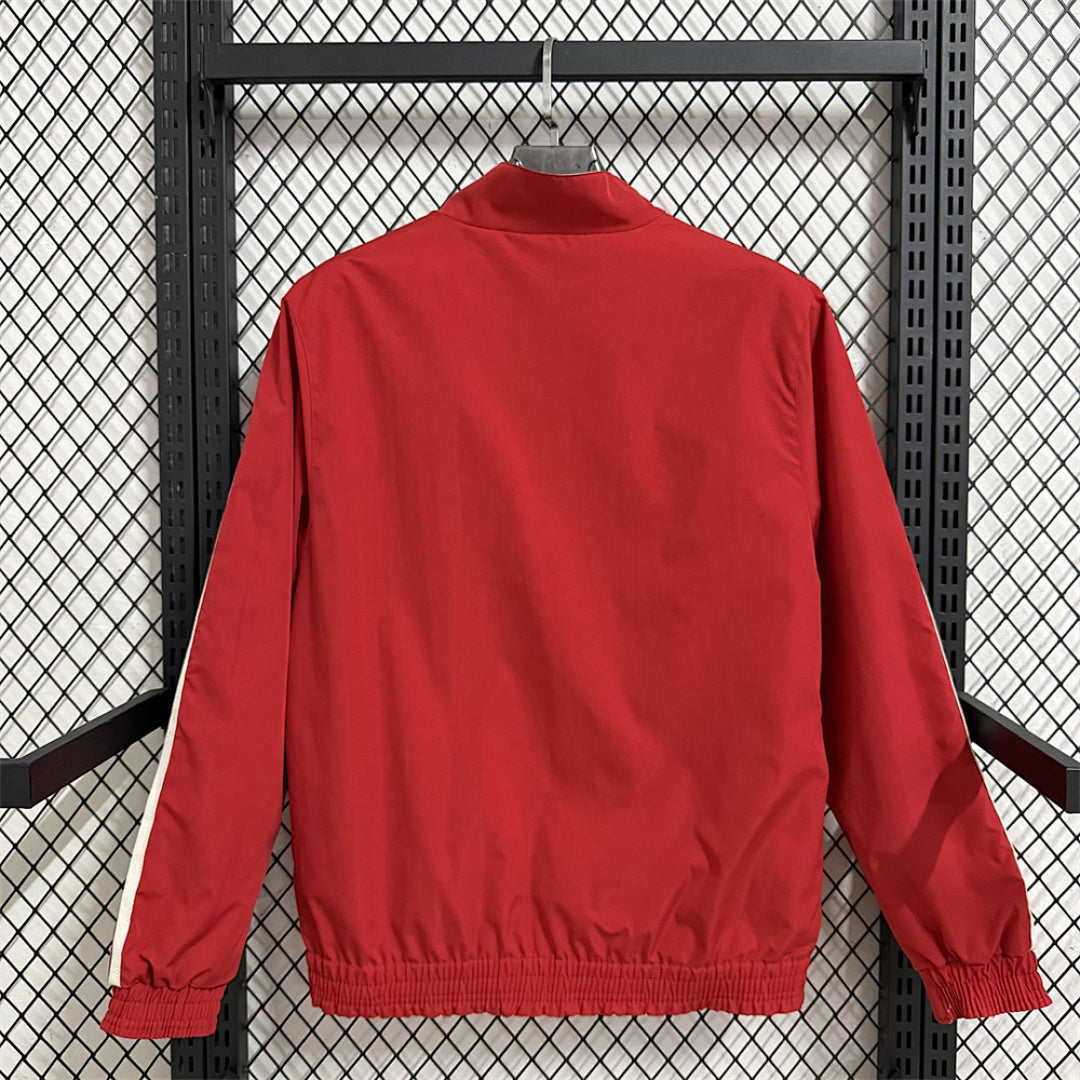 Sevilla Red Reversible Waterproof Training Windbreaker back