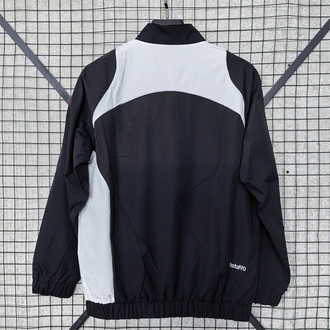 Paris Saint-Germain Black and White Waterproof Windbreaker back