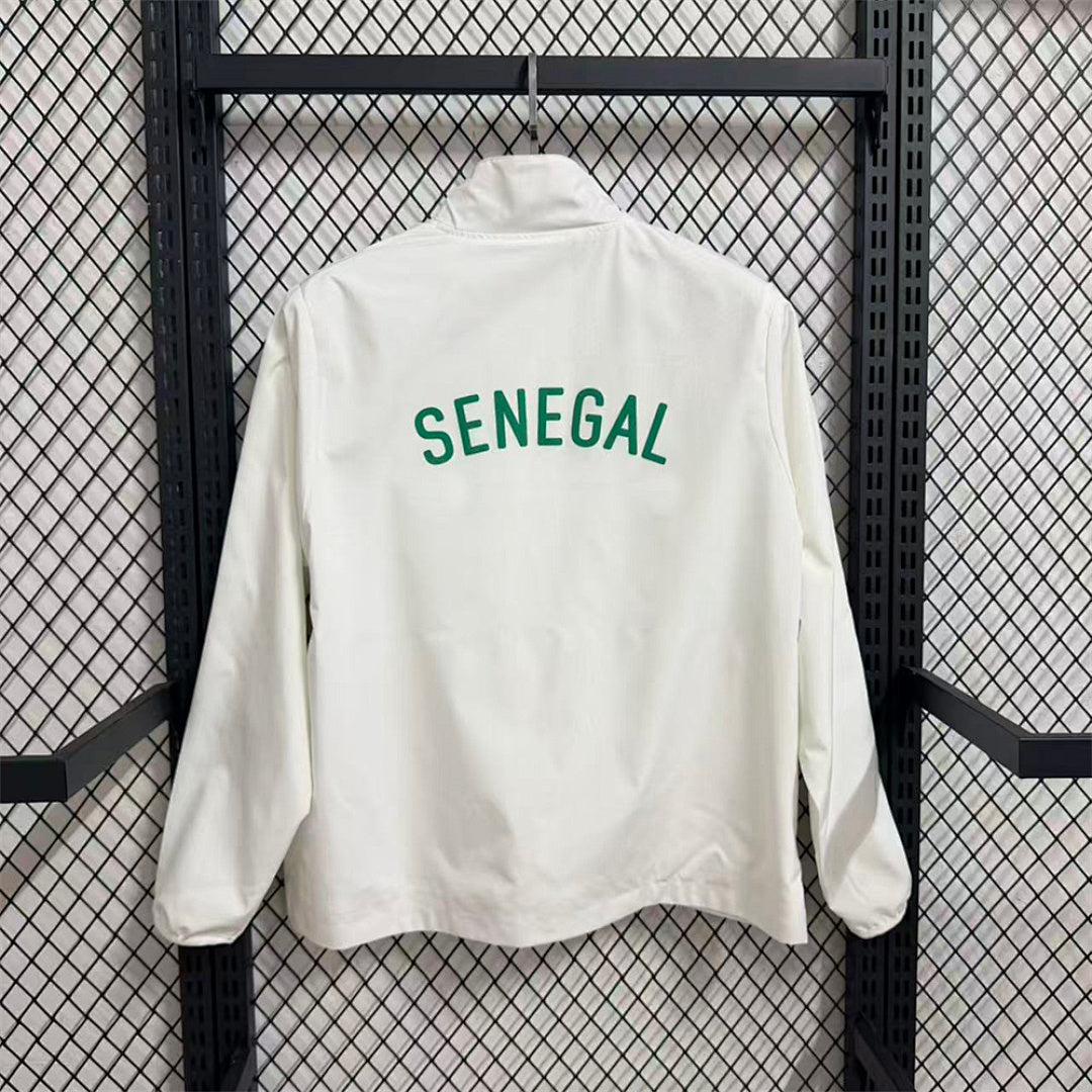 Senegal White Windbreaker back