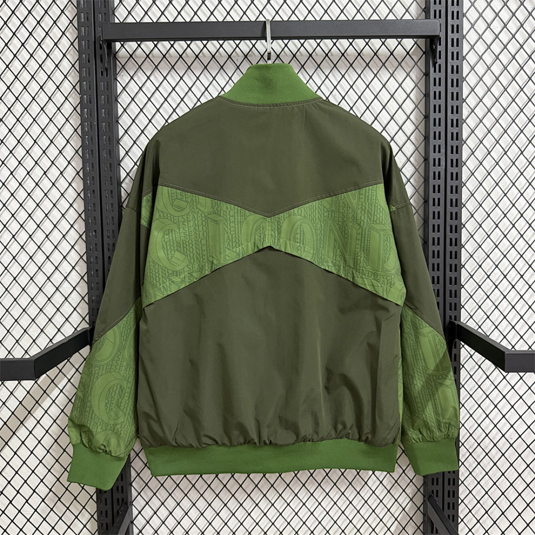 Chelsea Army Green Training Waterproof Windbreaker back