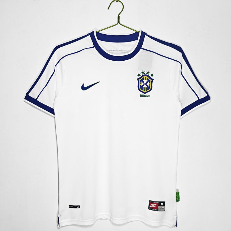 Brazil Away Jersey 1998 (Retro) - White - Front