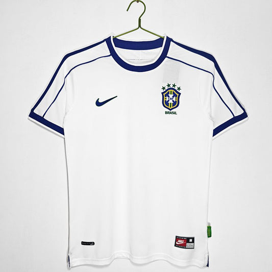 Brazil Away Jersey 1998 (Retro) - White - Front