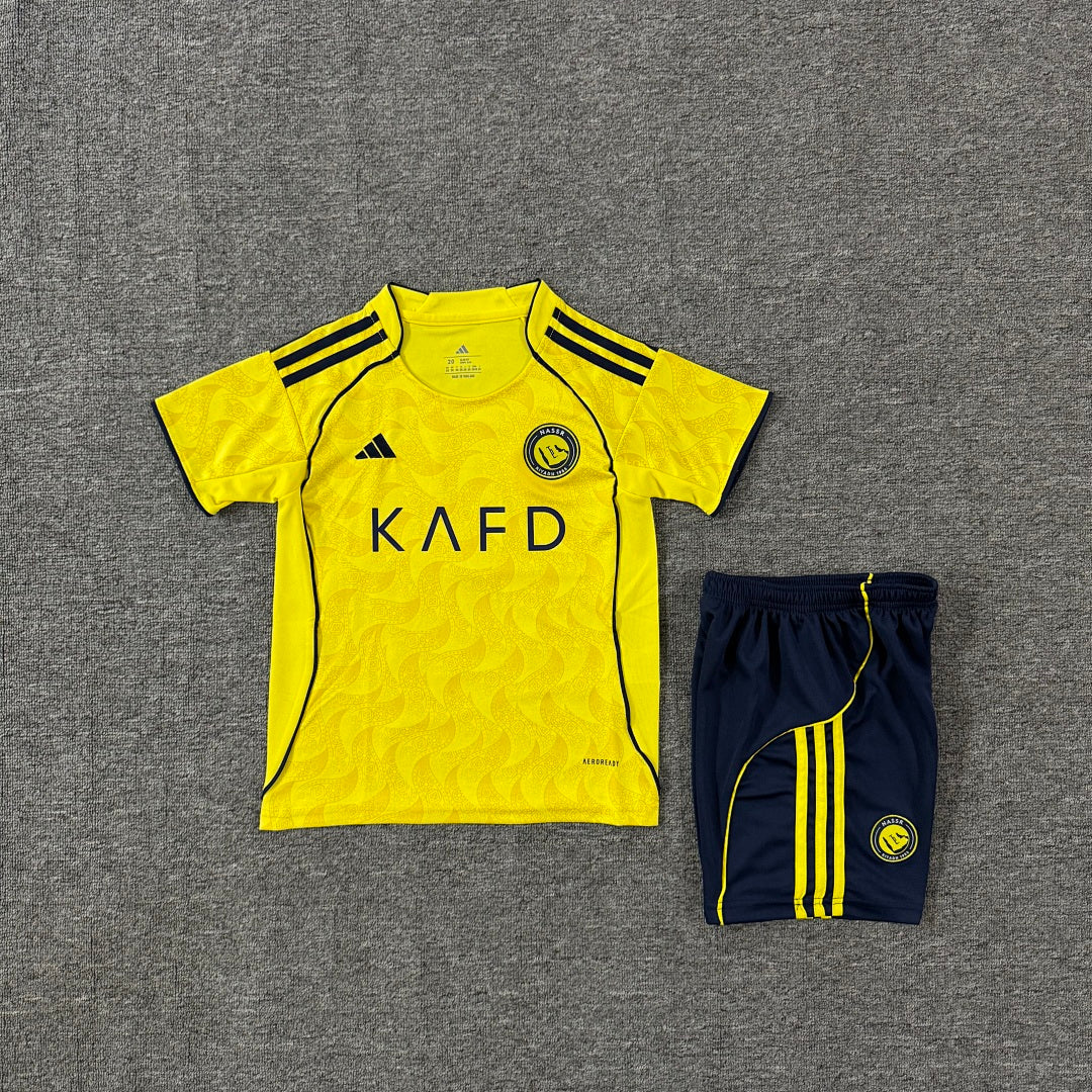 Al Nassr 2025/26 Home Kids Football Kit - Front