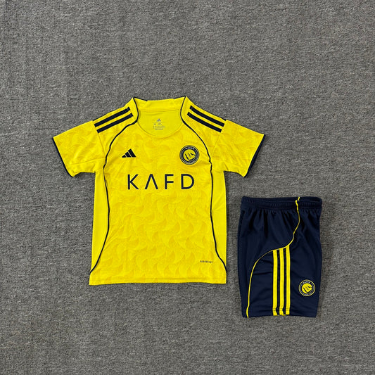 Al Nassr 2025/26 Home Kids Football Kit - Front