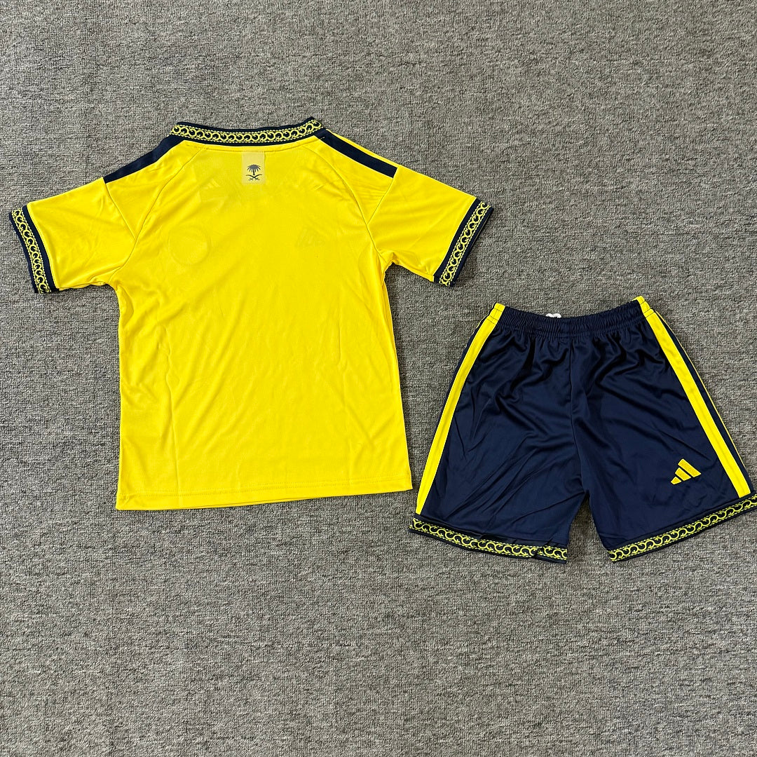Al Nassr 2026/27 Home Kids Football Kit Kids Version - Back