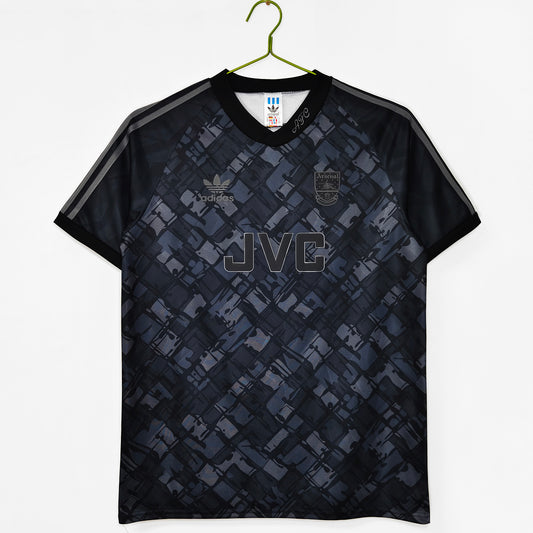 Arsenal 1990/92 Away Black Retro Jersey - Front