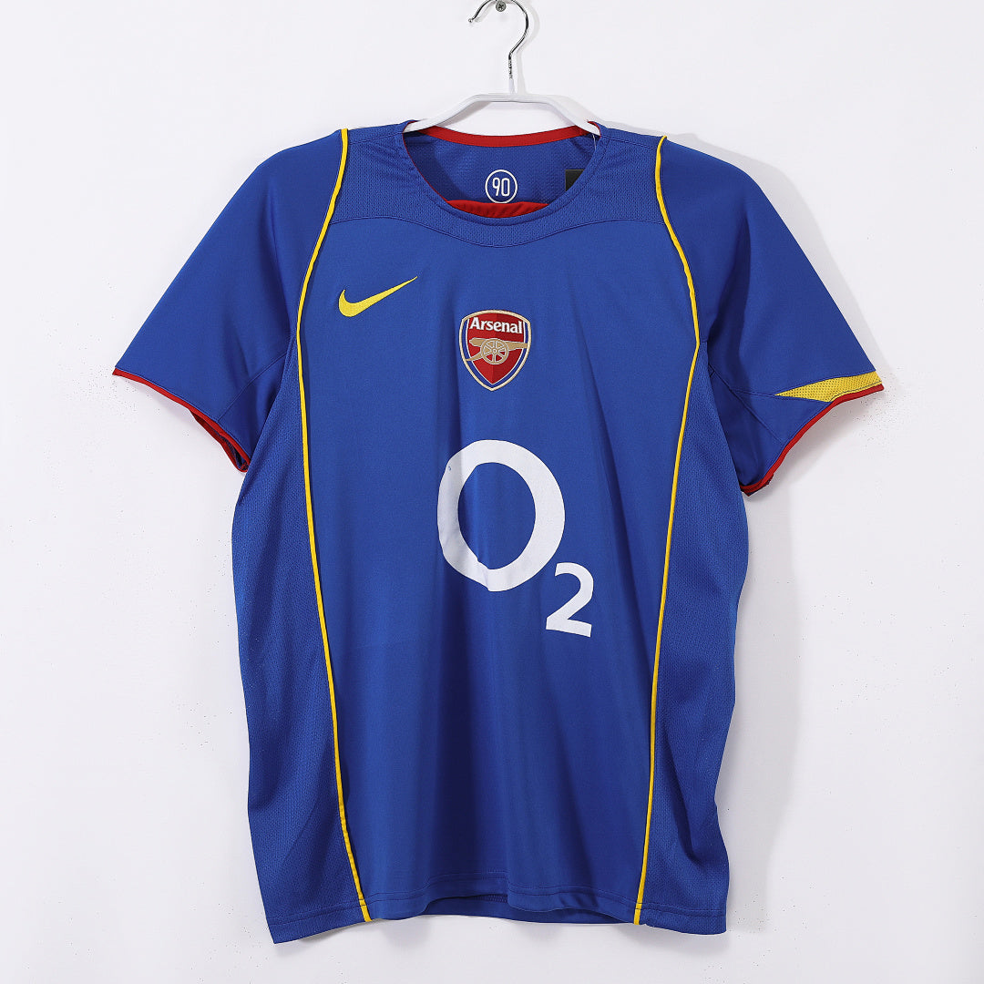 Arsenal 2004/05 Away Blue Retro Jersey - Front