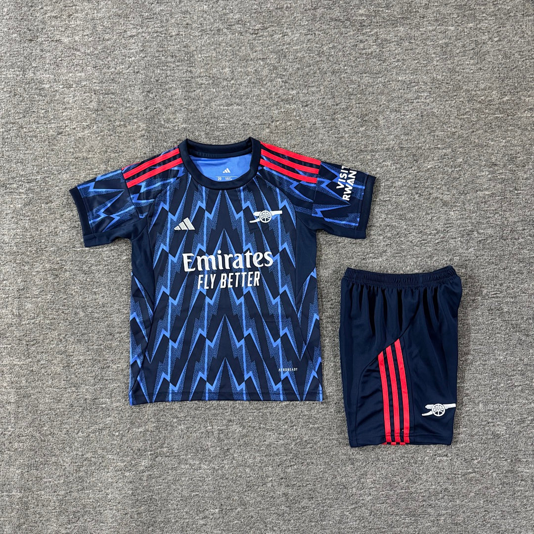 Arsenal 2025/26 Away Kids Football Kit - Front