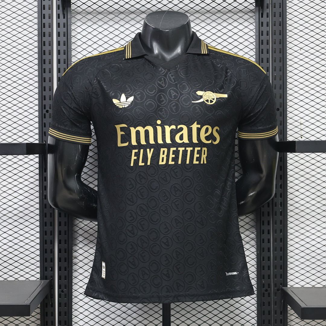Arsenal 2026/27 Black Gold Special Edition Player Version Jersey - Front