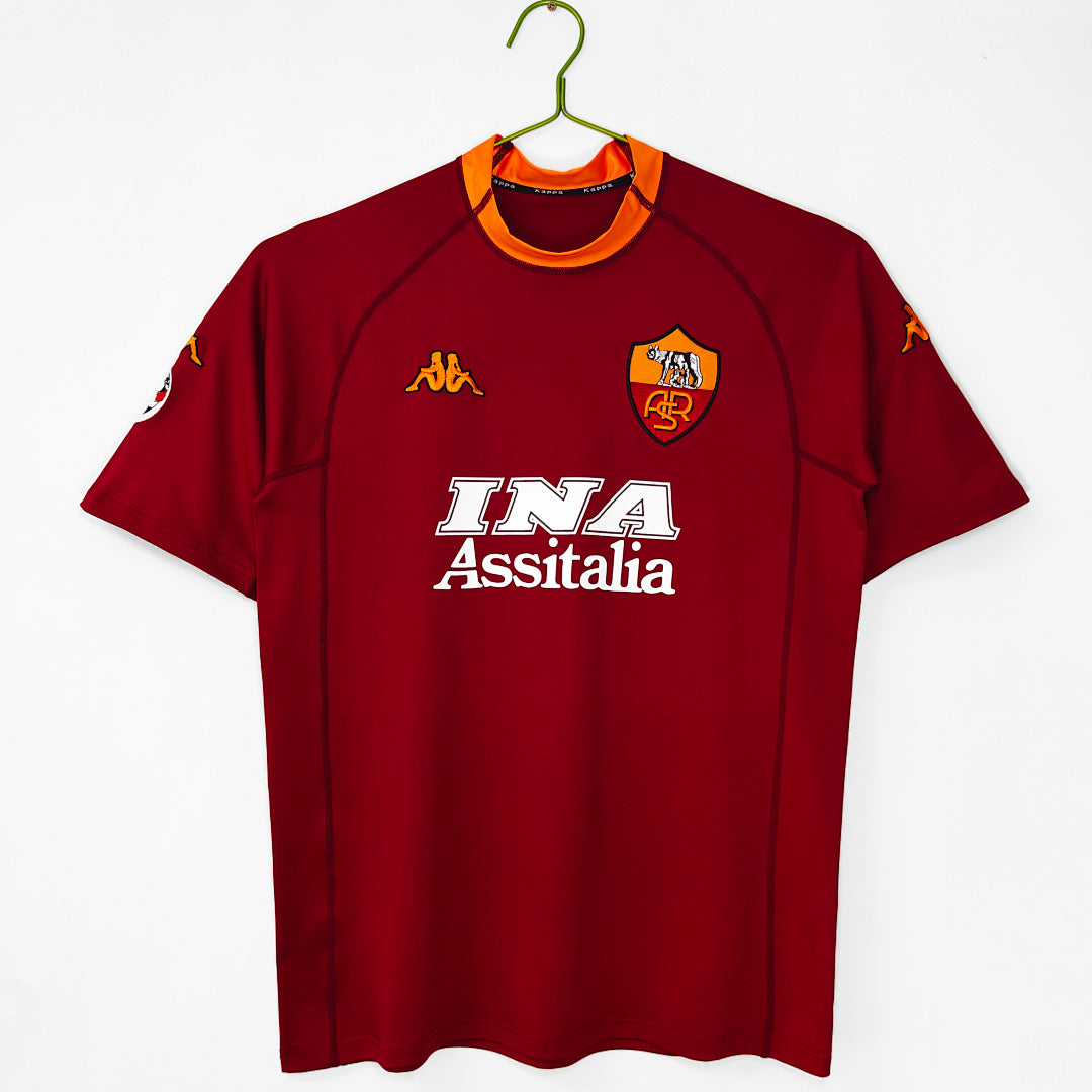 AS Roma 2001/02 Home Retro Jersey - Front