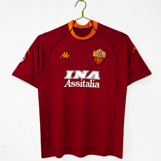AS Roma 2001/02 Home Retro Jersey - Front