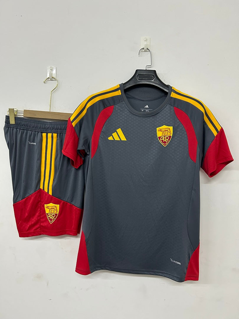 AS Roma Grey Short-Sleeve Training Kit 2026/27