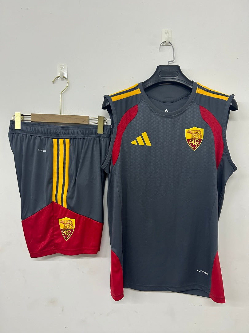AS Roma Grey Sleeveless Training Kit 2026/27