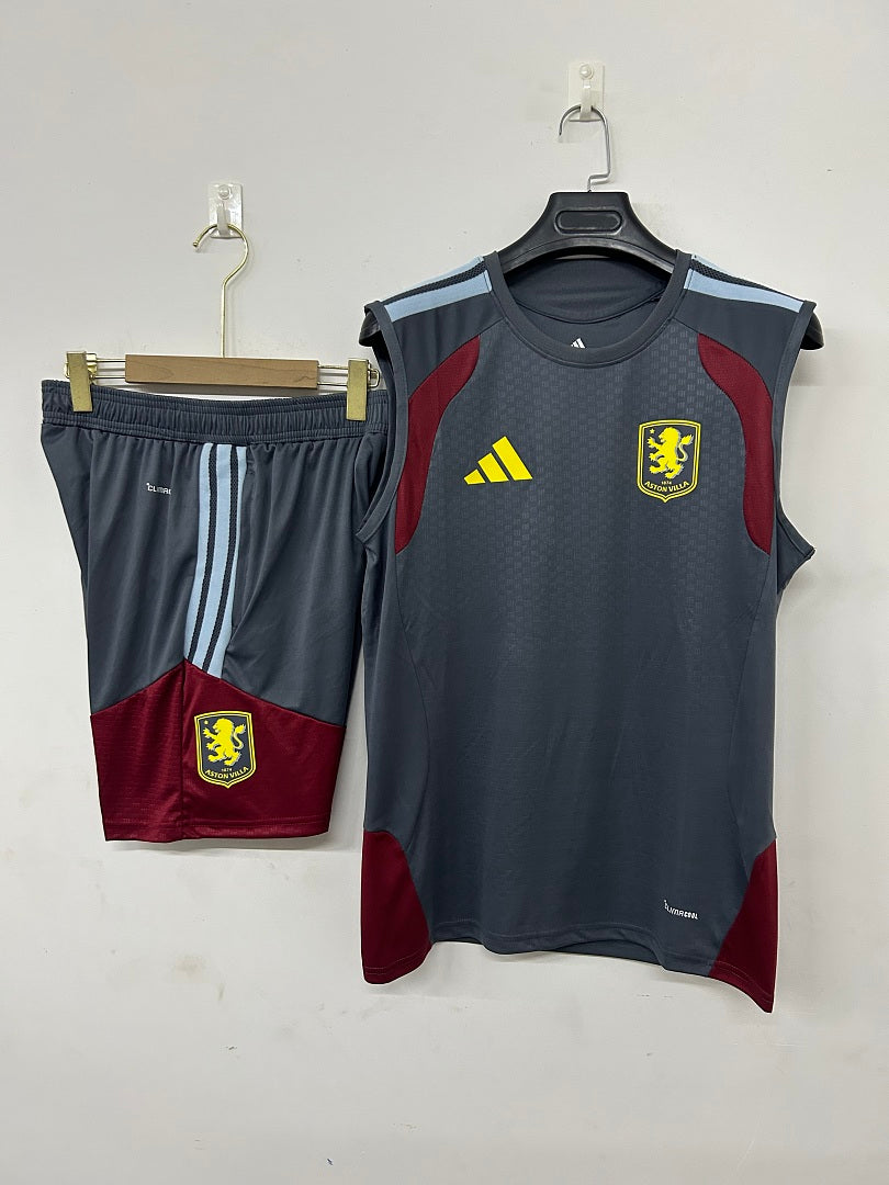 Aston Villa Dark Grey Sleeveless Training Kit 2026/27