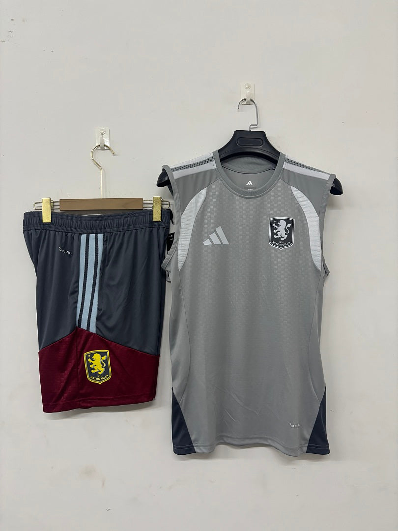 Aston Villa Light Grey Sleeveless Training Kit 2026/27