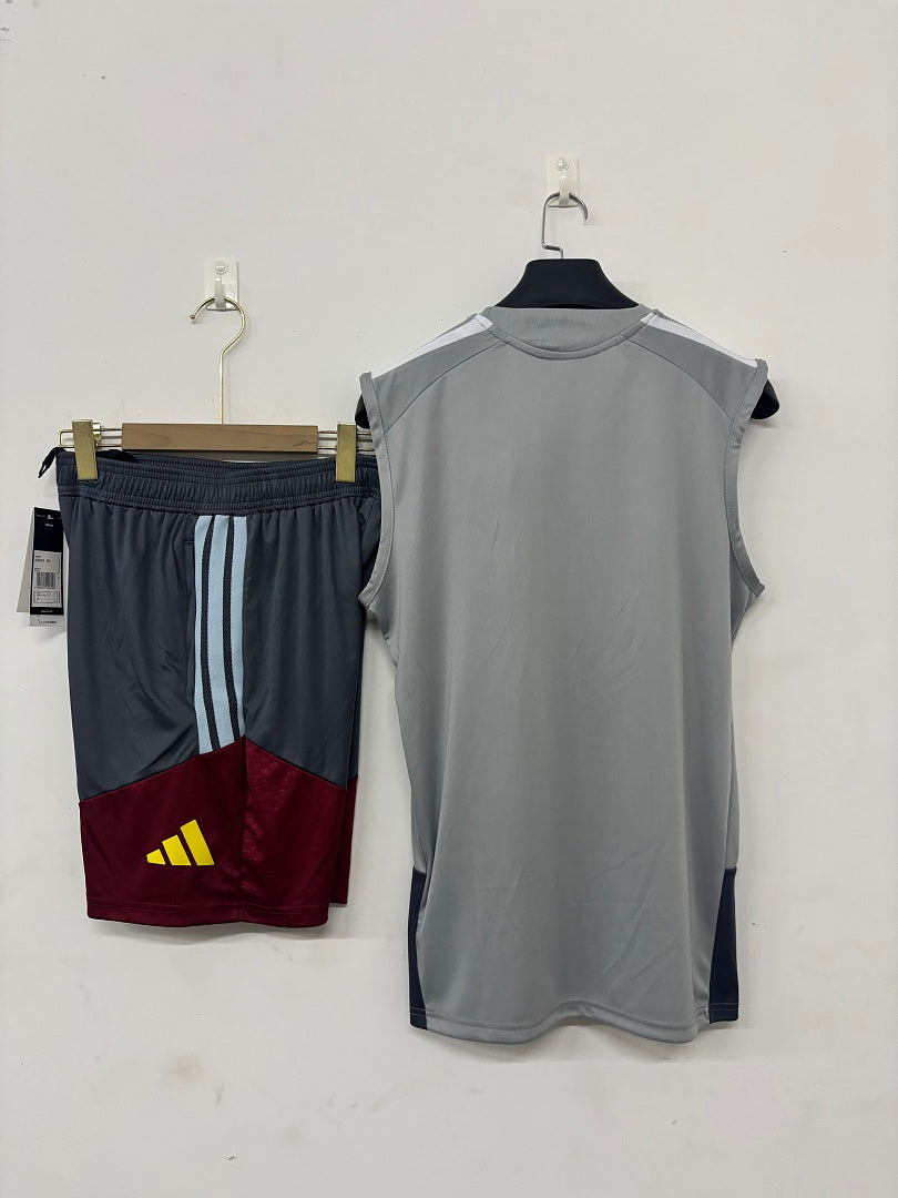 Aston Villa Light Grey Sleeveless Training Kit 2026/27 - view 2