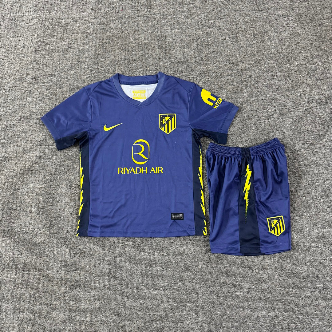 Atletico Madrid 2025/26 Away Kids Football Kit - Front