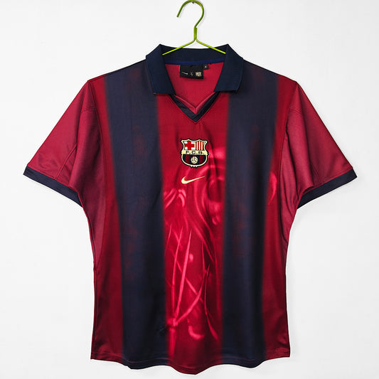 Barcelona 2000/01 Home Retro Jersey - Front