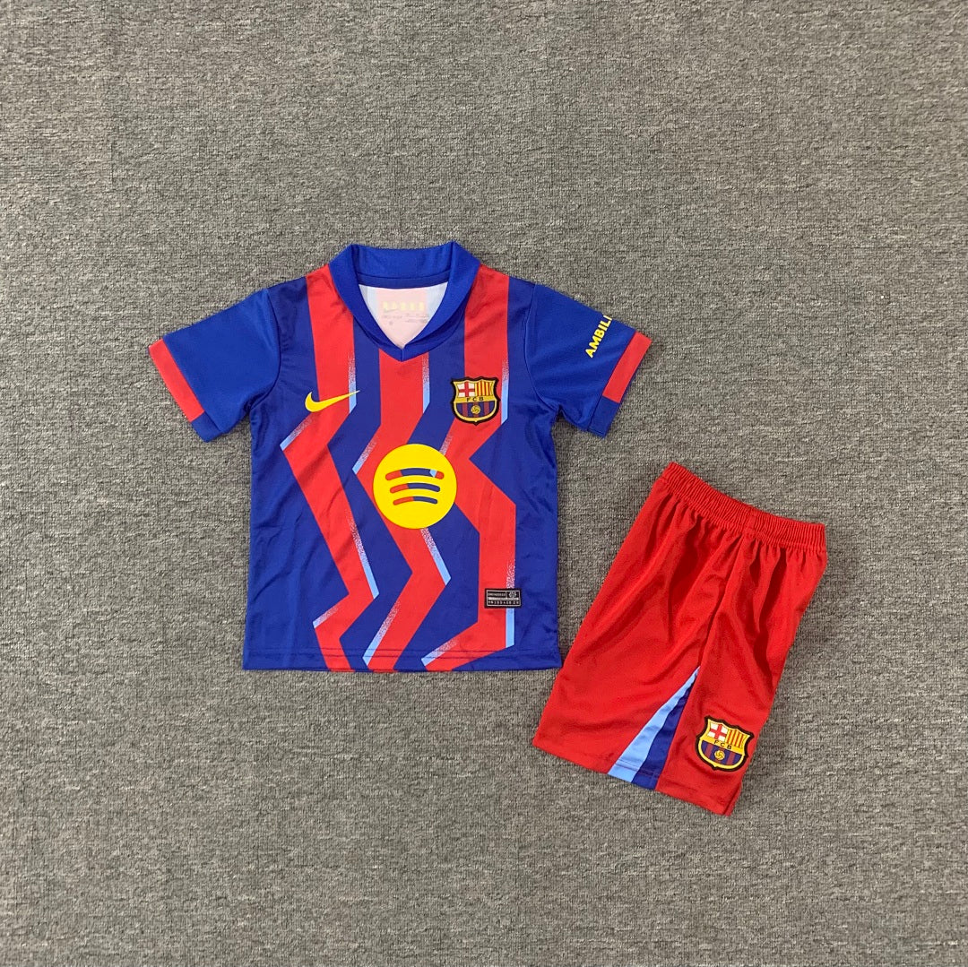 Barcelona 2025/26 Fourth Kids Football Kit - Front