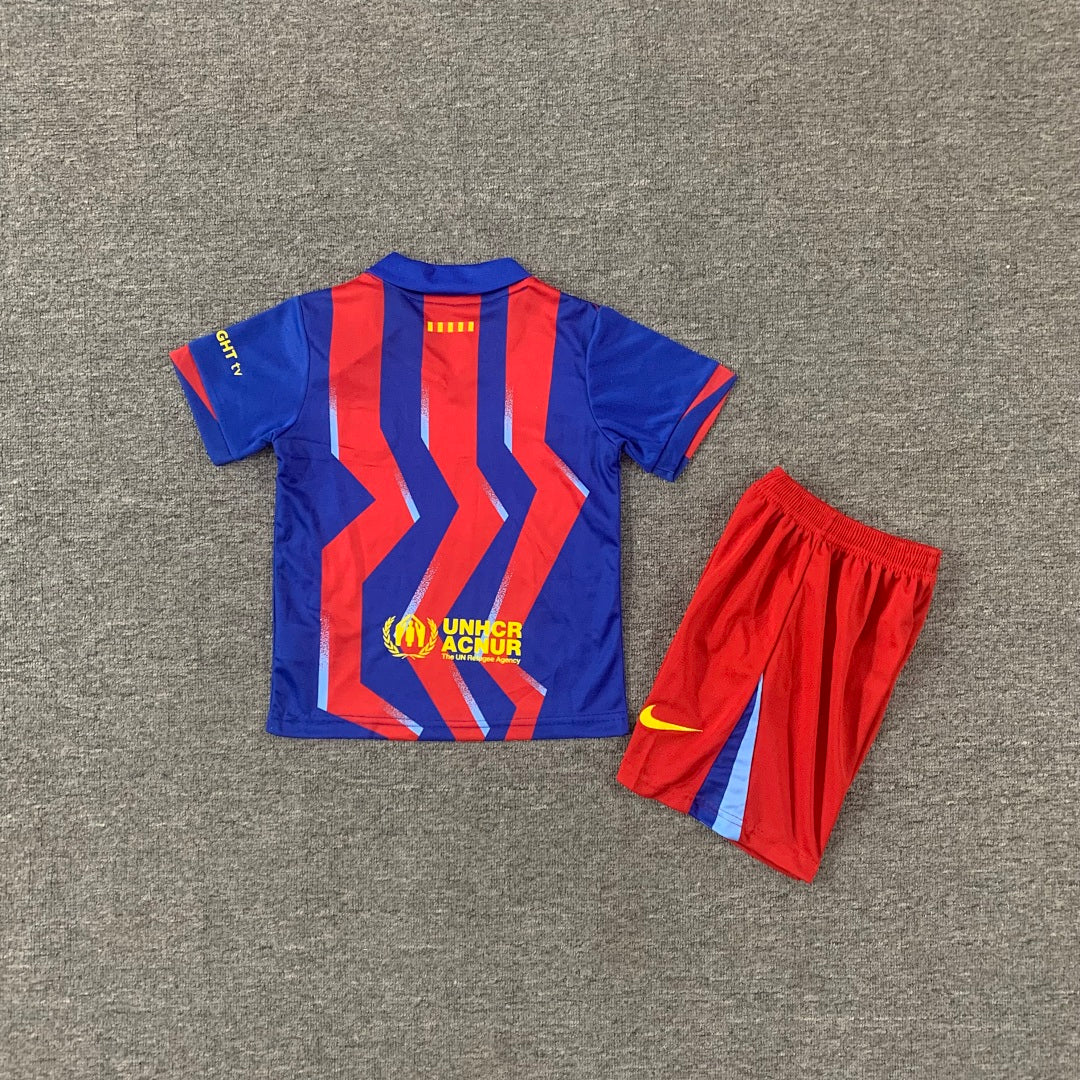Barcelona 2025/26 Fourth Kids Football Kit - Back