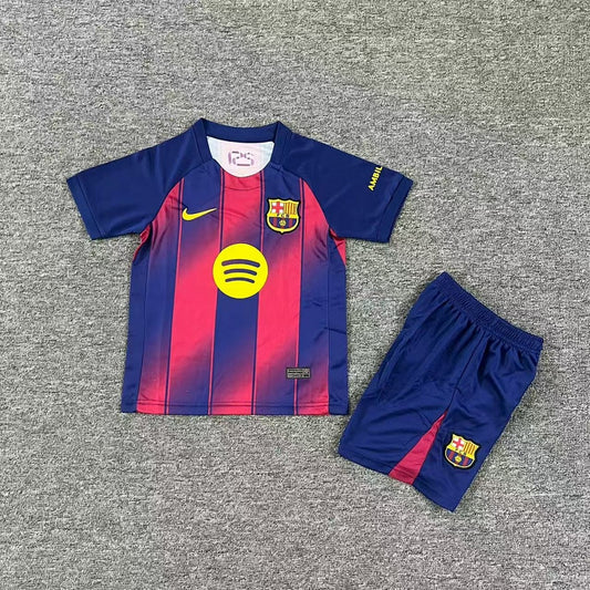 Barcelona 2025/26 Home Kids Football Kit - Front