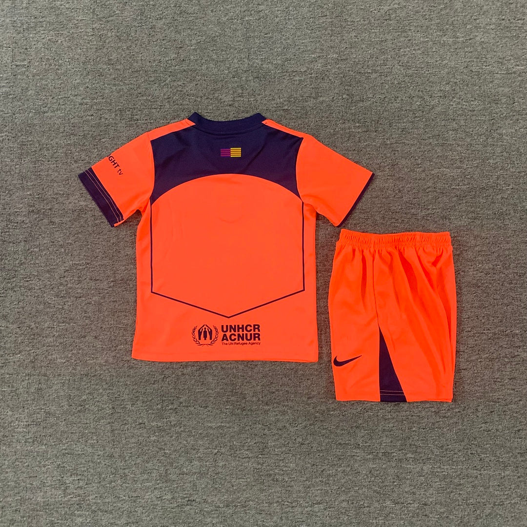 Barcelona 2025/26 Third Kids Football Kit - Back