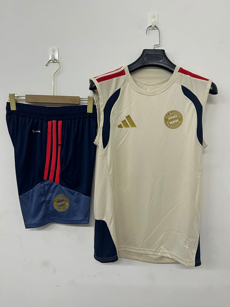 Bayern Munich Cream Sleeveless Training Kit 2026/27