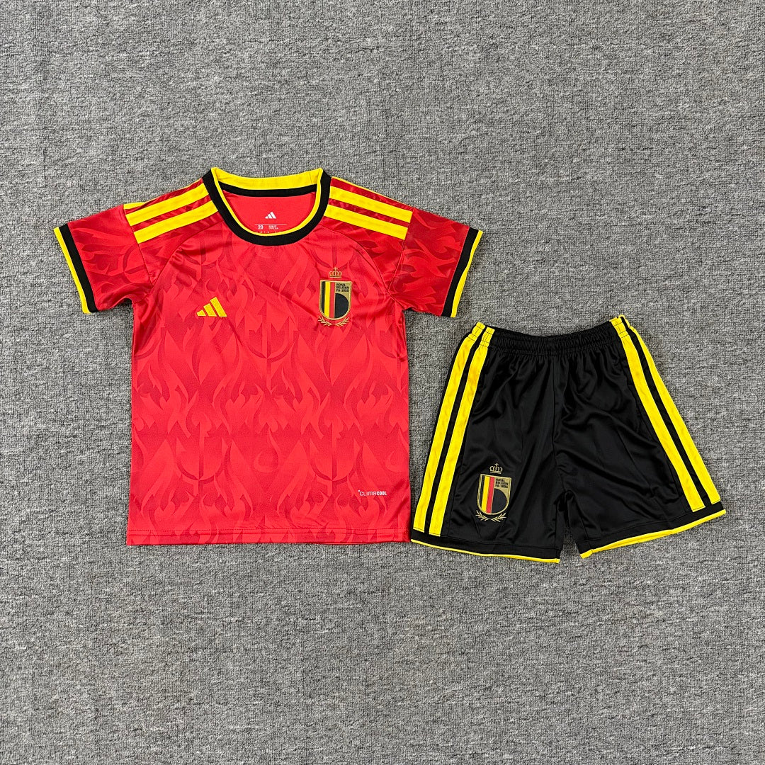 Belgium 2026 Home Kids Football Kit - Front