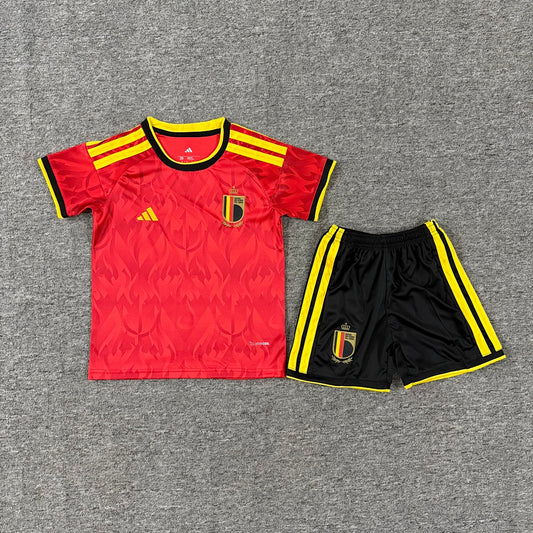 Belgium 2026 Home Kids Football Kit - Front
