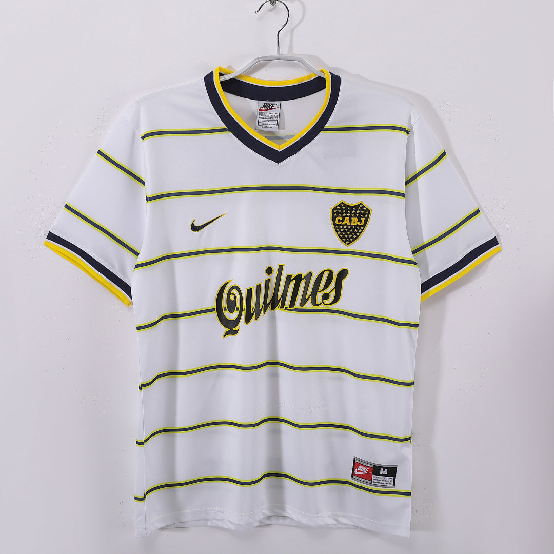 Boca Juniors 1999 Away White Retro Jersey - Front