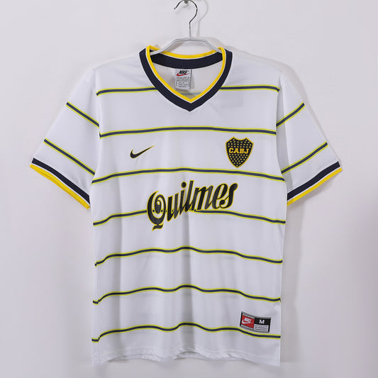Boca Juniors 1999 Away White Retro Jersey - Front