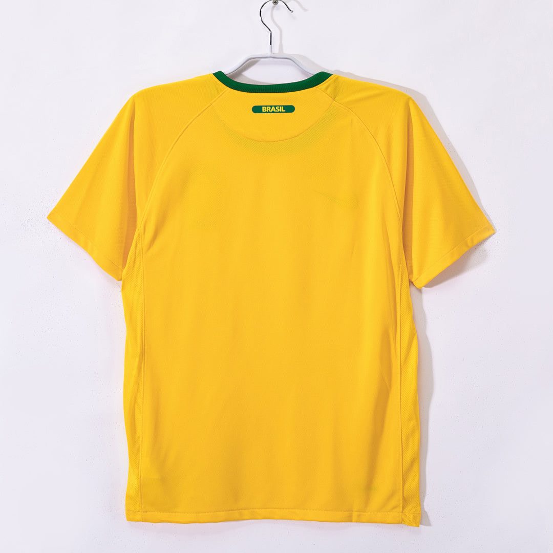 Brazil 2010 Home Retro Jersey - Back