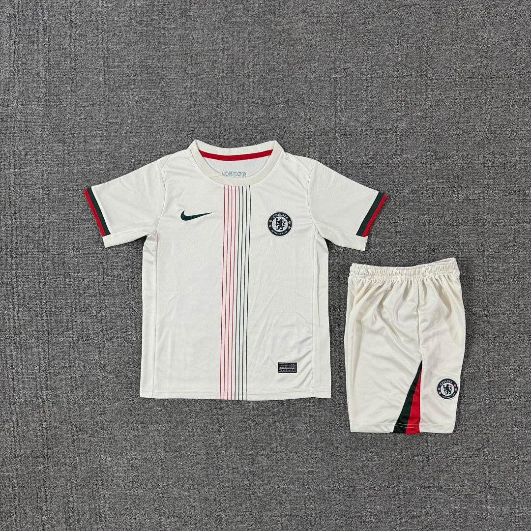 Chelsea 2025/26 Away Kids Football Kit - Front