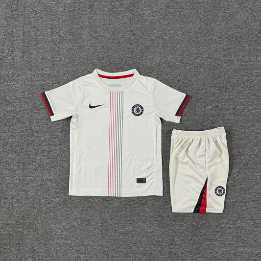 Chelsea 2025/26 Away Kids Football Kit - Front