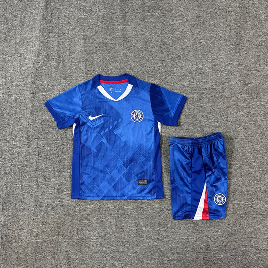 Chelsea 2025/26 Home Kids Football Kit - Front
